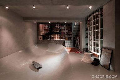 Unique Interior Home Design with Skatepark and Piano Rooms