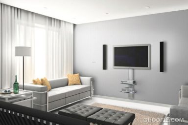 Minimalist Gray TV Wall Mount Ideas Design
