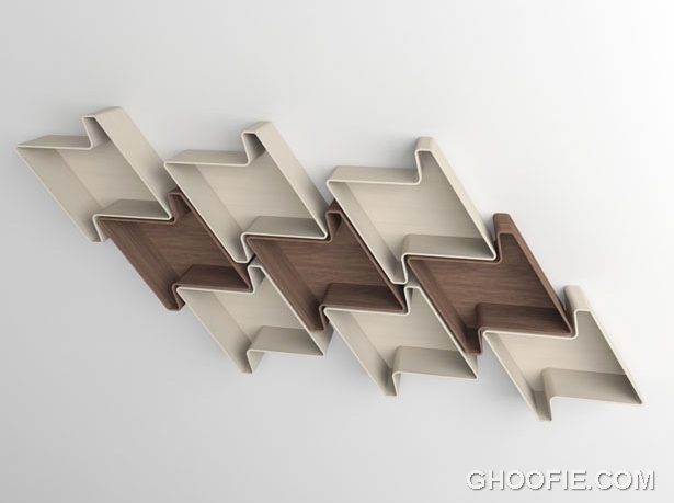 Pied De Poule Modular Wall Shelves Ideas