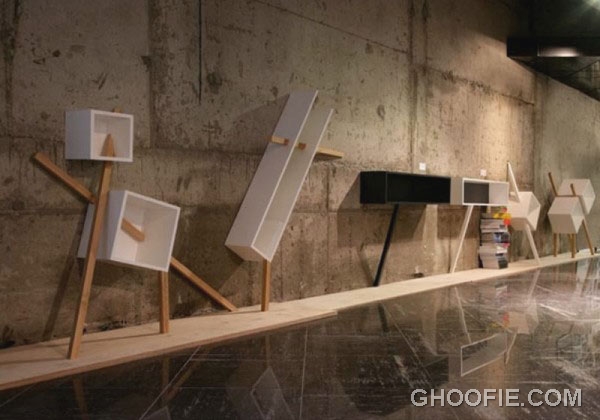Ultra Modern Shelves For Minimalist Living Room
