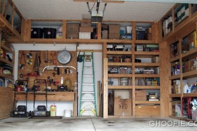 Garage storage shelves