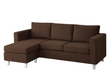 Astonishing Modern Minimalist Brown Color Small Sectional Sofa