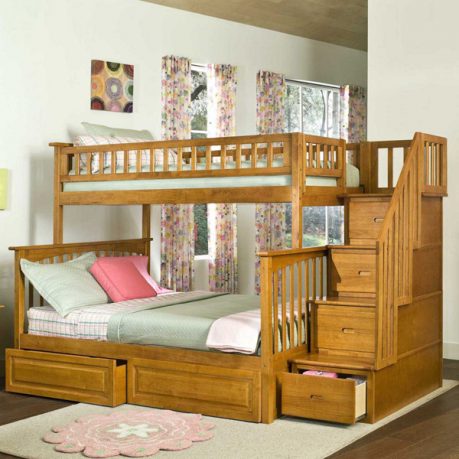 Wood bunk bed