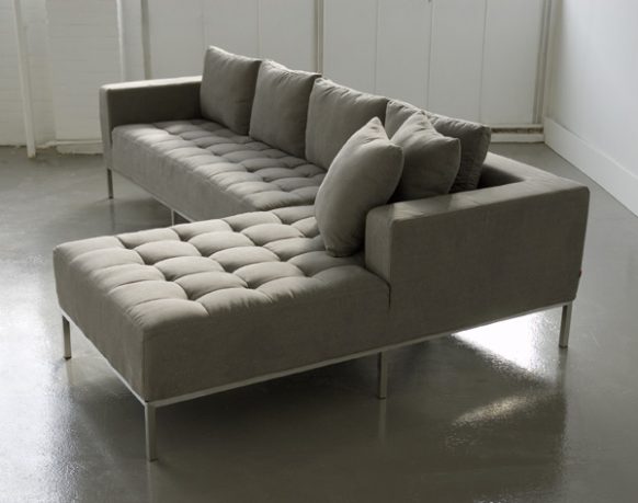Gray modern living room couch