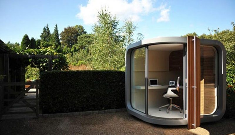 Modern prefab home office design