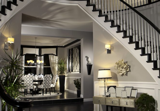 Dark rustic entry way interior design