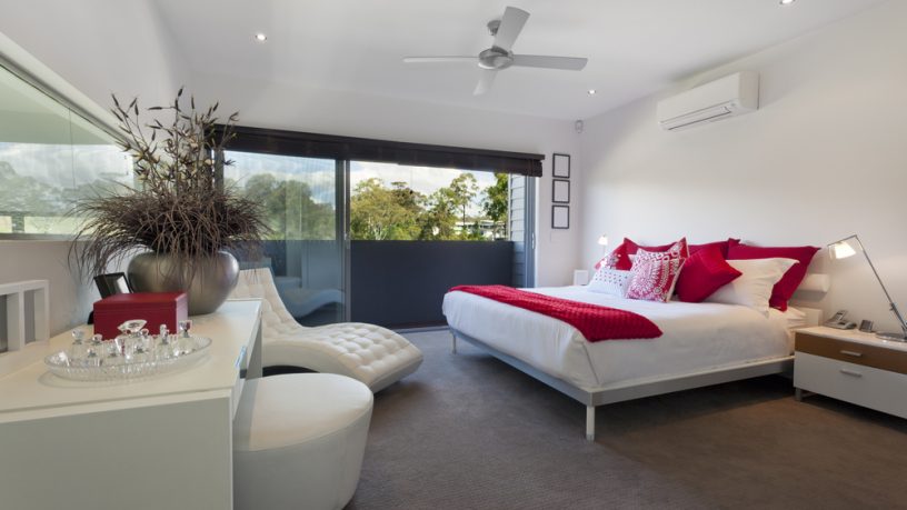 Great view master bedroom white