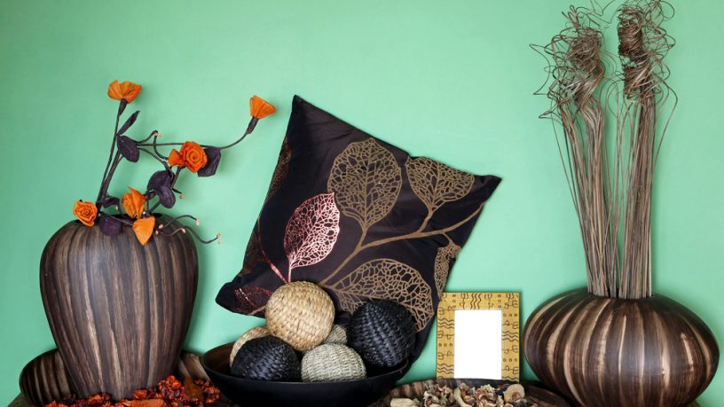 Green brown home decor