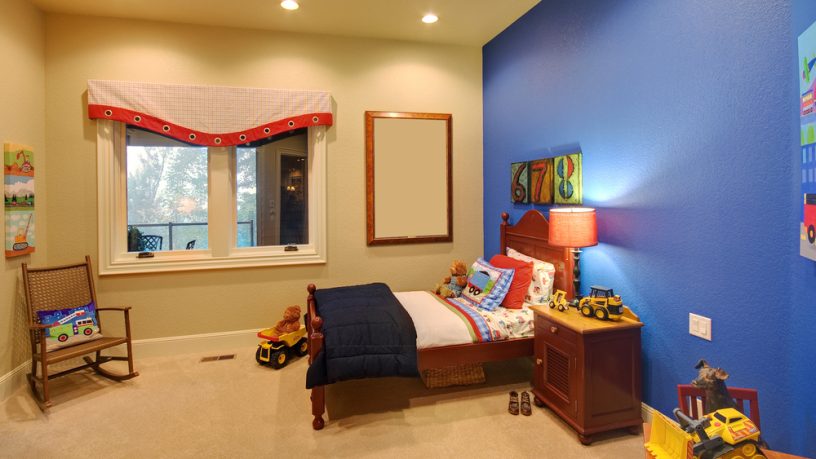 Kids room ideas with blue wall