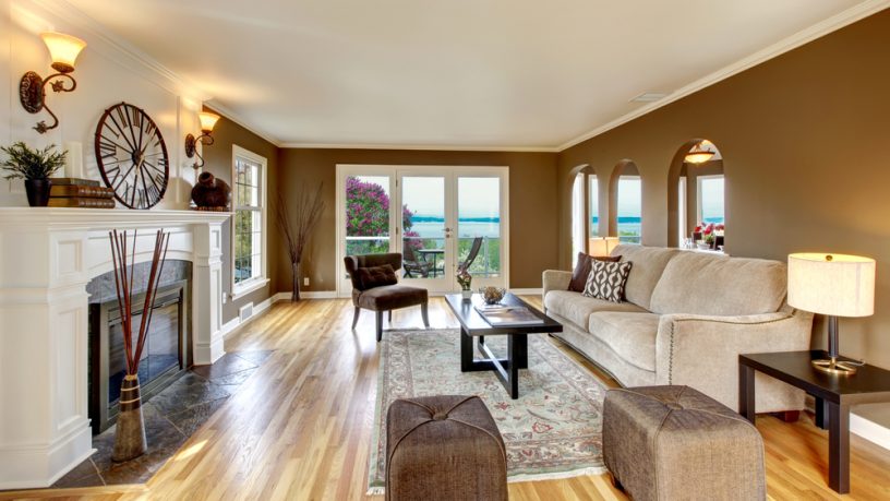 Living room with ocean view