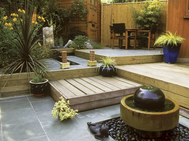 Patio with plants