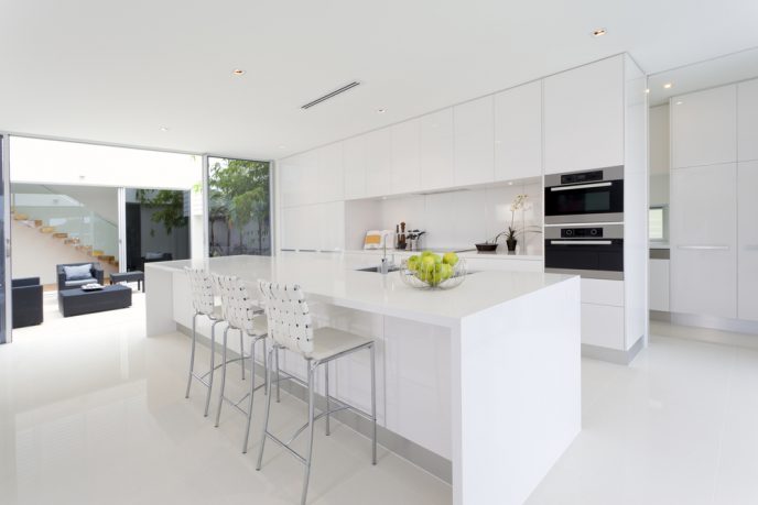 Simple white kitchen design