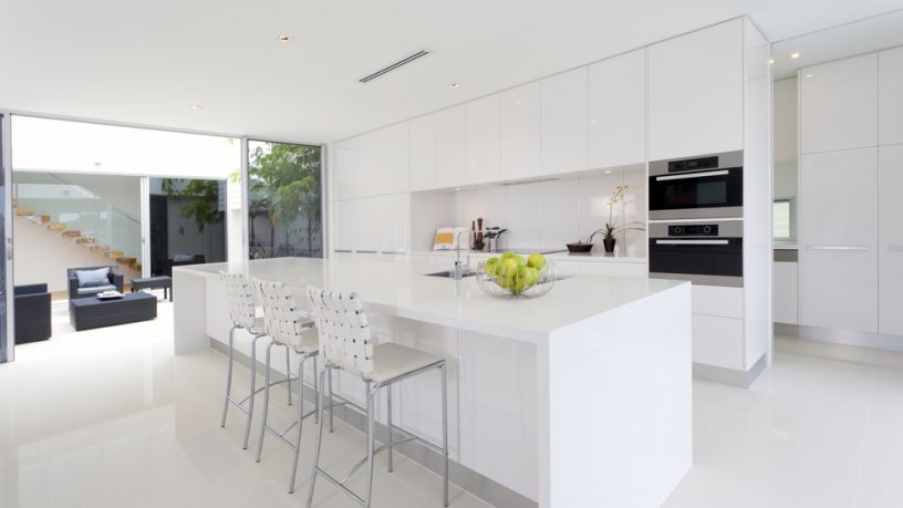 Simple white kitchen design