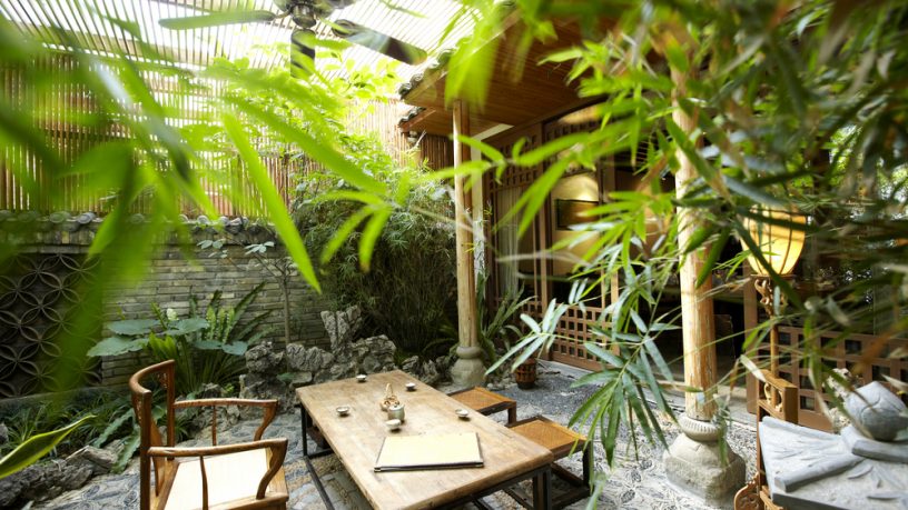 Awesome garden with chairs