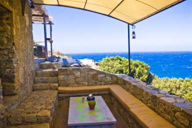Rock balcony over ocean