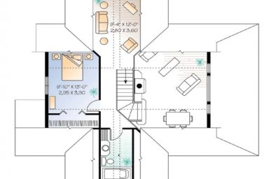Small house plan - second level