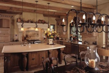 Traditional French rustic kitchen