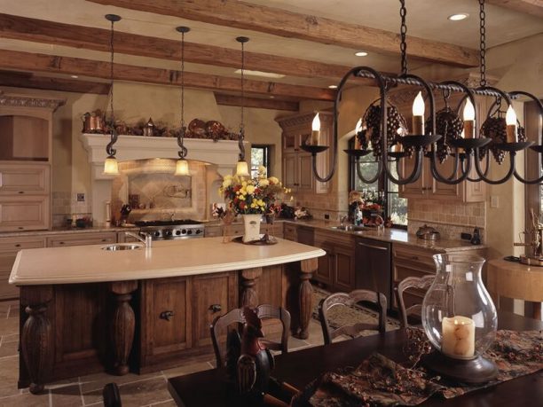 Traditional French rustic kitchen